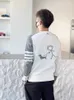 Men's Sweaters Sweater Round Neck Stickman Dog Walking Color Matching Loose Autumn And Winter Knitted Pullover Fashion Casual