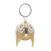 Evening Bags Stylish Round Shape Handbag Bag With Chain Strap For Club Party