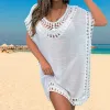 Cover-up badpak bikini coverups uitgehold strandoutfits zachte gehaakte zonnebrandkleding losse meisjes zomer strandkleding voor dames