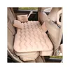 Andra interiörstillbehör Ny bil luftmadrass resesäng fuktsäker uppblåsbar baksäte soffa för interiör med pump droppe dhw0i