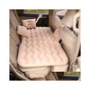 Autres accessoires d'intérieur Nouveau matelas d'air de voiture Lit de voyage Canapé de siège arrière gonflable résistant à l'humidité pour l'intérieur avec pompe Drop Delive DHW0I