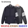 メンズジャケットBrowinTB新しい4バージャケット（韓国版）カジュアルコートフード付きジャケット