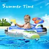 Pistola juguetes inflable flotador asiento bebé natación anillo niños niños avión natación círculo bombeo automático pistola de agua diversión playa piscina juguetes yq240307