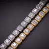 Joias hip hop banhadas a ouro 18k de alta qualidade de 10 mm correntes de diamante congeladas para homens e mulheres