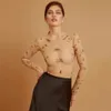 Top sexy attillato in un unico pezzo Top da donna a maniche lunghe O-collo Abbigliamento da festa di base Stampa Tute slim selvagge estive