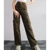 Женские брюки Wepbel, повседневные женские трехмерные брюки с карманами со средней талией, комбинезоны с узкой талией, одноцветные, широкие брюки-карго