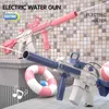 Arma Brinquedos Pistola de água elétrica automática para crianças Blaster Water Squirt Guns Recarregável Soaker Blaster Piscina Outdoor Summer Water Game YQ240307