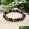 Perlenstrang Kokosnussschale Holzspäne Naturstein Armbänder für Frauen Männer Modeschmuck Perlenarmband Geburtstagsgeschenk Lieben Dhaef