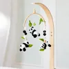 Born Panda – cloche de lit en feuille de bambou, jouets pour berceau de bébé de 012 mois, Mobile en bois, carrousel, lit pour enfant, jouet Musical, cadeau 240223