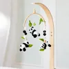 born Panda Bambusblatt Bettglocke Spielzeug 012 Monate für Babybett Holz Mobile Kleinkind Karussell Kinderbett Kind Musikspielzeug Geschenk 240223