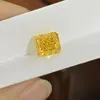 Diamants en vrac Meisidian 6A doré CZ 9x11mm 9 CTS radiant écrasé coupe jaune foncé Zircon cubique pierre de diamant