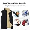 Gilet da uomo Uomo Inverno Casual Giacca senza maniche Colletto alla coreana Calda fodera in pile Gilet Tasche Chiusura con cerniera Gilet Cappotto Chaleco Masculino