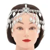 Modna srebrna plamka do włosów akcesoria do włosów dla kobiet flaga gwiazdy kwiat księżyc kształt etniczny nakrycie głowy biżuteria do włosów 240305