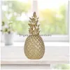 Dekorativa föremål Figurer Nordisk stil harts guld ananas heminredning vardagsrum vin skåp fönster display hantverk lyxig ta dhl3g
