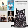 Schultaschen für Damen, Reisen, Tagesrucksack, multifunktional, Kordelzug, doppelte Umhängetasche, große Kapazität, leicht, vielseitig, Outdoor, Wandern, Sport