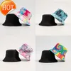 Ball Caps Double Sided Fishermans Hat Cashew Nut Flower Color Painting Tie Dyeing Mens and Womens Travel Leisure Basin Outdoor Folding