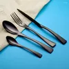 Dinnerware Sets Withered Wholesale Of Creative Titanium Black Stainless Steel Western Knives Forks And Spoons Set By Manufacturers Mirr