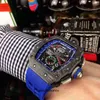 時計豪華なリチャ・ウォッチ・フォー・ミル・メンズ・メカニカルRM11-04完全自動機械ムーブメントサファイアミラーラバーストラップスイスブランド高品質