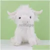 Fabricants d'animaux en peluche en gros 25 cm 3 couleurs Highland Cow Scottish Cowboy Jouets en peluche Film de dessin animé et périphérique Teion Dhbhl 240307