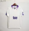 Koszulki piłkarskie retro prawdziwe Redondo Madrid Zamorano Home Białe niebieskie koszule piłkarskie Vintage Maglia futbolh240307