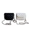 Nieuwe Princess Niche Franse koeienhuid Diamond Grid Chain Bag, compacte en veelzijdige crossbodytas met enkele schouder