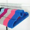 Hangers Premium Gevlokt Hartvormige Fluwelen Kleding Ruimtebesparend Geen Slip 100 stks/partij Lin4696