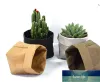 Top Opvouwbare Potten Kraftpapier Bloempot Waterdicht 4 kleuren Milieubescherming Plantenbakken opbergtas Mini Tuin Groentezakje Wasbaar