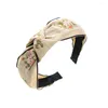 Grampos de cabelo étnicos elegantes acessórios largos bandana pano arte moda turismo férias flor headband3352