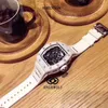 Watch Luxury Engrwolf Mens Wristwatch Mechanics Watches Richa Mill r Rm055 Series 2824 Automatic Mechanical White Pottery Tape Mens Watch High Quality