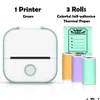 Printers Phomemo T02 Mini Portable Thermal Printing 5M Sticker Wireless Inkless Pocket Self Adhesive Label 221220 Drop Delivery Dhnhf