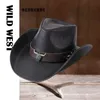 36 Stlye 100 Leder Herren Western Cowboy Hut für Gentleman Dad Cowgirl Sombrero Hombre Caps Big Size XXL großer Kopf 220513