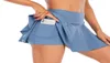 Spódnice tenisowe letnie krótkie spodnie kobiety spódnica sportowa nagie skórne tkaniny plisowane rąbek golf skort8980090