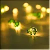 Stringhe LED Brelong String Light 2M 20 LED Green Elephant Decorazione Illuminazione Alimentazione a batteria Facile rata Matrimonio all'aperto Vacanza Dhcrd