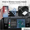 Auto-Audio-neuer drahtloser Adapter für Android-Telefon-Dongle-Plug-Play-5-GHz-WLAN-Online-Update Drop-Lieferung Automobile Motorräder Auto E Dh1Wo