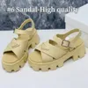 10A Kwaliteit Designer Dikke Zolen Sandalen Mode Dames Zomer Vakantie Schoenen Met Gekruiste Bovenwerk Casual Stijl Schoenen 26560