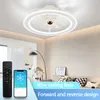 Ceiling Fan Light LED Lighting Intelligent Acrylic 3 Color Dimming Lamp Smart Minimalist Chandelier For Indoor/Kitchen