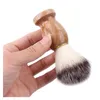 Andra hårborttagningsartiklar Män rakar Brush Badger Hair Barber Salon Facial Beard Cleaning Appliance Rakning Rengörare Tool Razor Wood Hand DHT6P