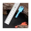 Keychains Lanyards 10 färger Mini Folding Knifechain Outdoor Gadgets Key Shape Pocket Fruit Knifes Mtifunctional Tool Chain Saber Otzcx