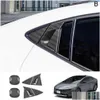 Andra interiörstillbehör Nytt för Prius 60 Series 2023 2024 ABS Black Carbonfiber Bakre dörrhandtag skålram triangel trim extern DH2VF