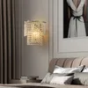 Vägglampa ledande sconce modernt sovrum sovrum silver/guld vardagsrum kreativa heminredning små kristallkulljus