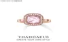 Rose Pure Gold Color Pink Zirconia Ringeurope Style Glam Fashion Good Jewerly For Women2020 Spring 925 Sterling Silver Gift1744983