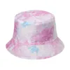 Bonés de bola nova impressão 3d chapéu de pescador gravata tingida dupla face bacia chapéu para homens e mulheres ao ar livre protetor solar no verão