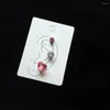 Backs Earrings Simple Heart Niche Design Zircon Alloy Korean Style Clip Women Magnetic Earring Girl Ear Fashion Jewelry