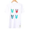 Летняя рубашка 2024 года, женская рубашка с кроликом, новый дизайн, мультистильная мужская рубашка, модная дизайнерская футболка, мужской топ с короткими рукавами