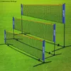 Portátil dobrável padrão profissional badminton net indoor esportes ao ar livre voleibol tênis treinamento redes quadradas malha 240226