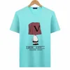 color T-shirt Summer Men Designer T Shirts Cotton Loose Casual Tees Letter Print Short Sleeved Shirt Fashion Hip Hop Streetwear Clothing Men Fashion Top