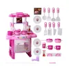 Cozinhas jogando comida por atacado- Kids Kitchen Set Toys Toys Large Cooking Simation Model Trok Toy para menina Baby Drop Toys Dhqvk