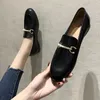 363 on Loafers Casual Slip Shoes Women Flat Spring Fashion Brand Chain Heel British Style Oxford Plus Size 392 Fashi