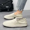 PUPUDA Mocassini Uomo Scarpe Casual Traspiranti Classiche Slip On in Lino Sneakers Uomo Estate Guida per Largo 240307