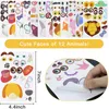 Adesivo puzzle fai da te per bambini Giochi carini Animali faccia divertente assemblare adesivi puzzle per bambini giocattoli educativi ragazzi ragazze regali 12 fogli